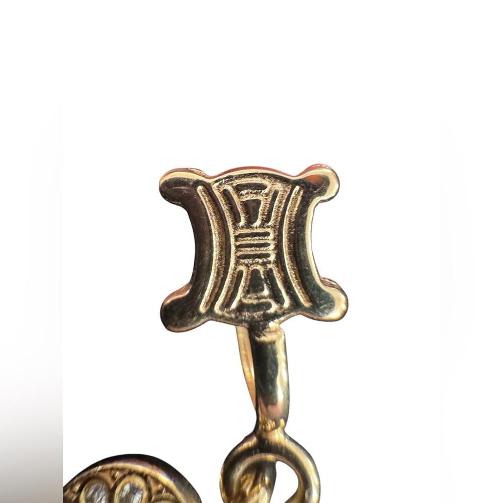 Rare Vintage Celine gold plated screw back earrings - Picture 5 of 8